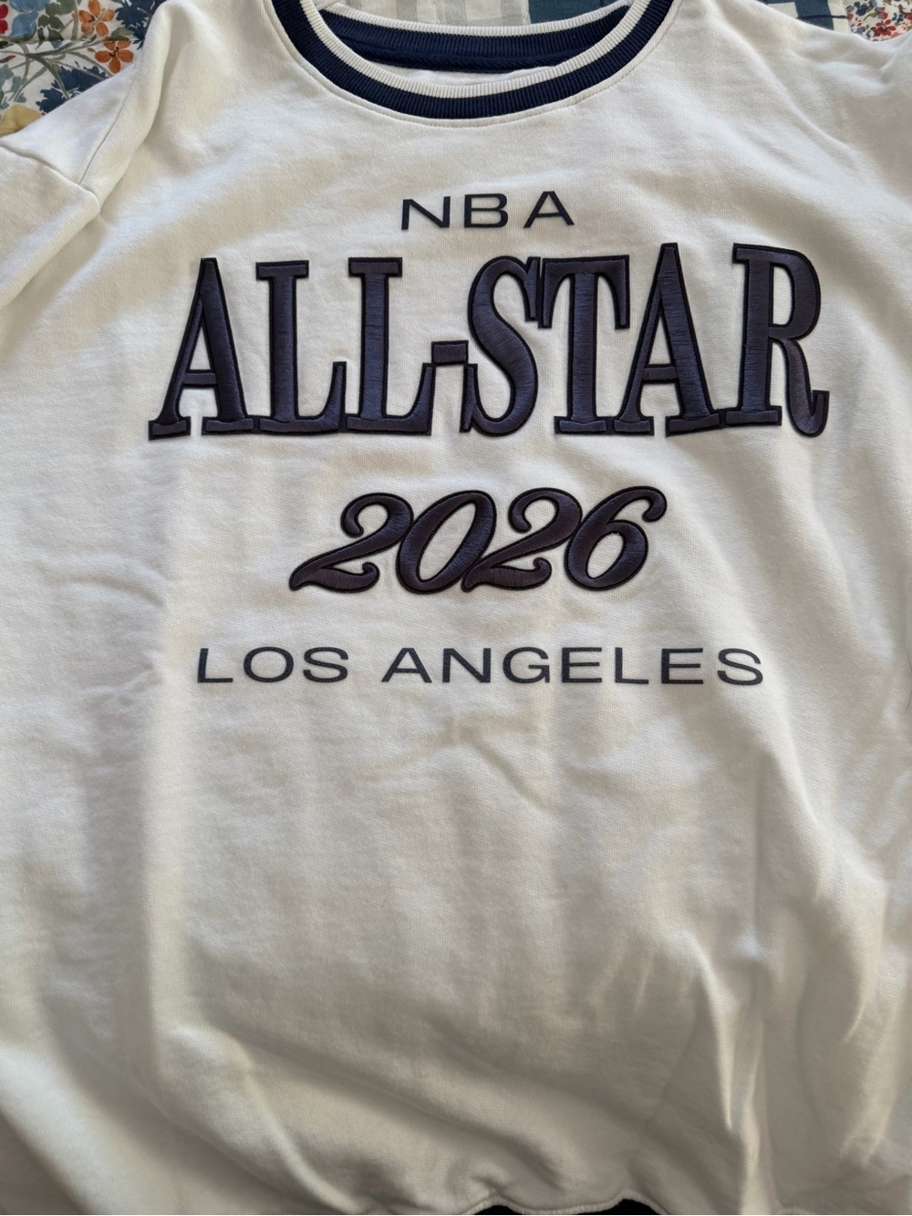 NBA All-Star 2026 Los Angeles Crewneck Sweatshirt - White/Navy